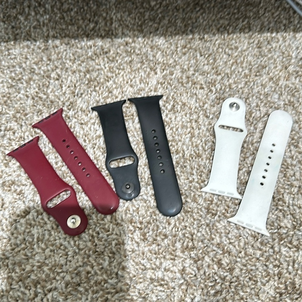 Pre loved iwatch bands two are Apple and other is no brand